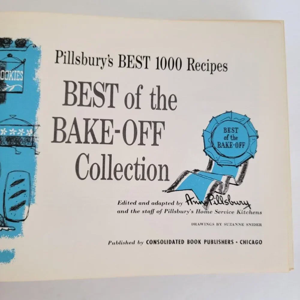 Pillsbury Best of the Bake Off Collection Cookbook 1959 Vintage 1000 Recipes